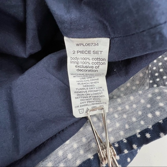 Nautica Blue White Polka Dot Lined Dress Size 5 Little Girl's - Picture 5 of 6